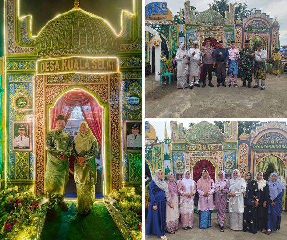 Semarakkan MTQ ke-56 Tingkat Kecamatan Kateman, Stan Bazar Desa Kuala Selat Pamerkan Produk Unggulan Lokal